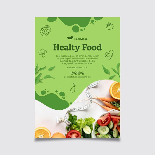 Bio en gezonde voeding poster