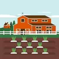 Gratis vector biologische landbouw concept illustratie