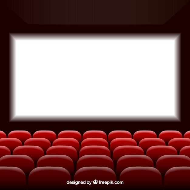 Bioscoop met scherm en zetels