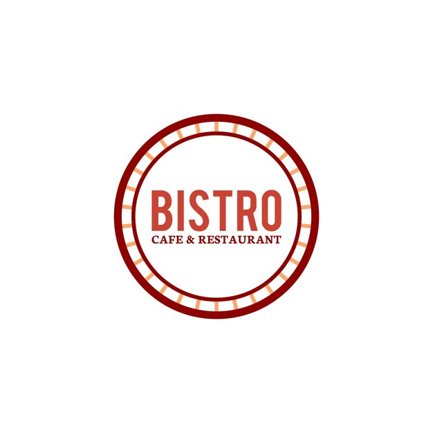 Bistro café en restaurant logo vector