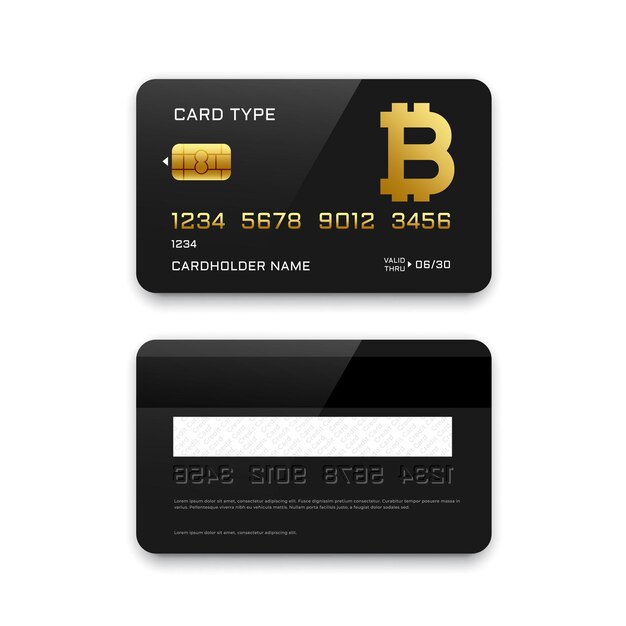Bitcoin-creditcardsjabloonontwerp