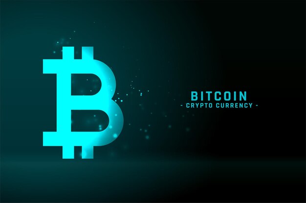 Bitcoin-technologieachtergrond in gloeiende blauwe kleur