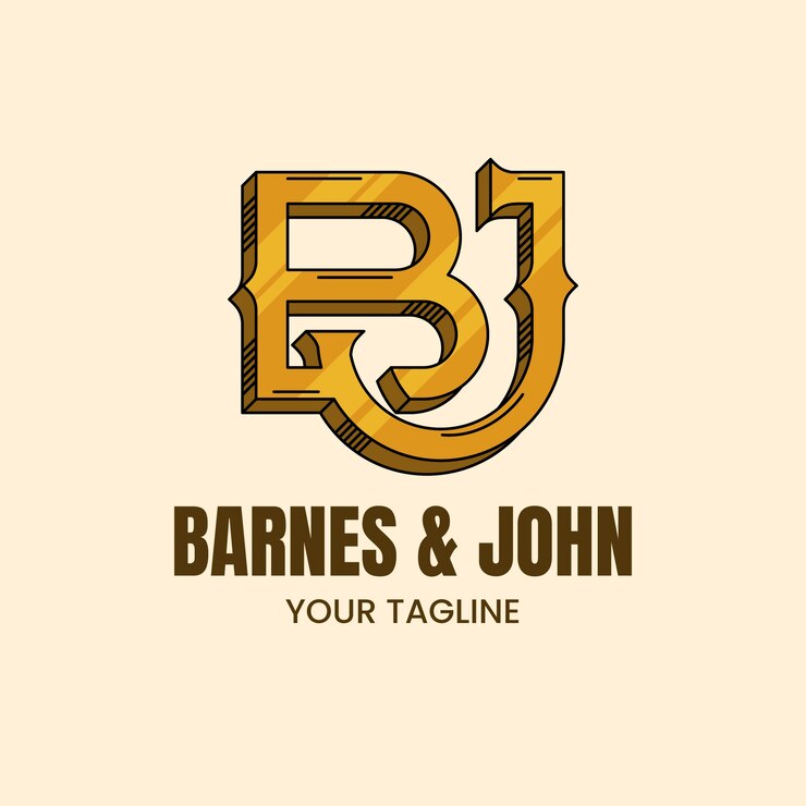 Gratis Vector bj monogram logo ontwerp sjabloon