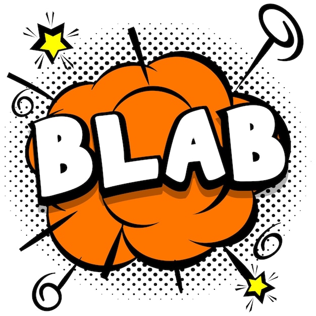 Gratis vector blab comic heldere sjabloon met tekstballonnen op kleurrijke frames