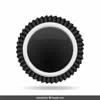 Gratis vector black and white label