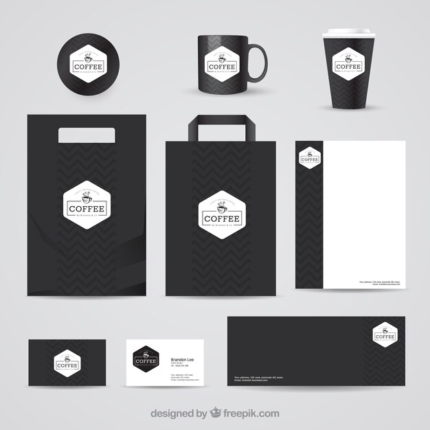 Black Coffee Shop Stationery