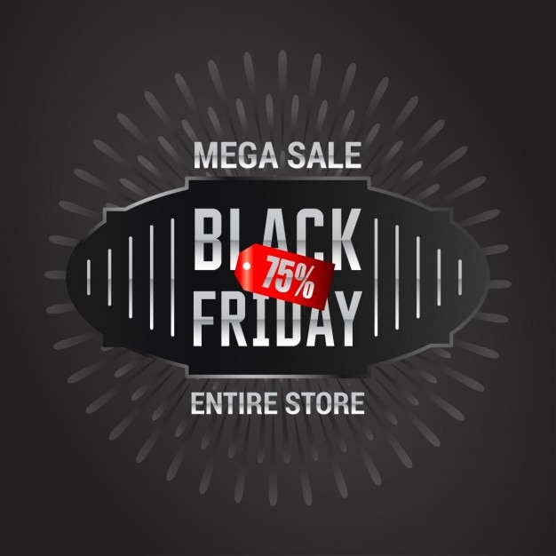 Gratis vector black friday banner template