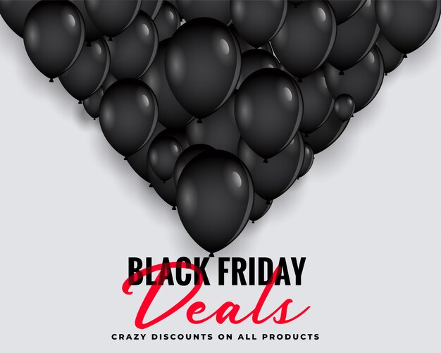 Black Friday behandelt achtergrond met ballonnen