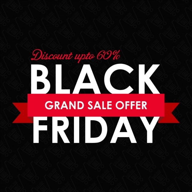 Gratis vector black friday grote sale ribbon achtergrond