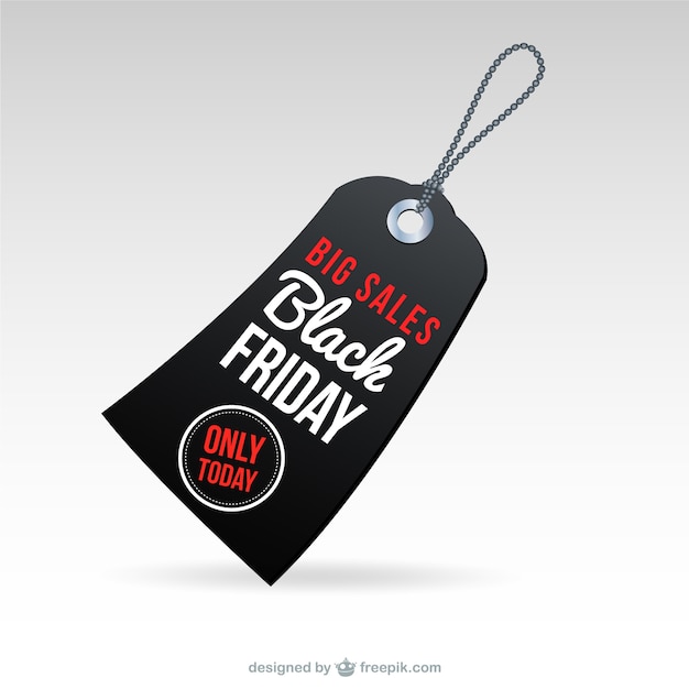 Gratis vector black friday grote verkoop tag