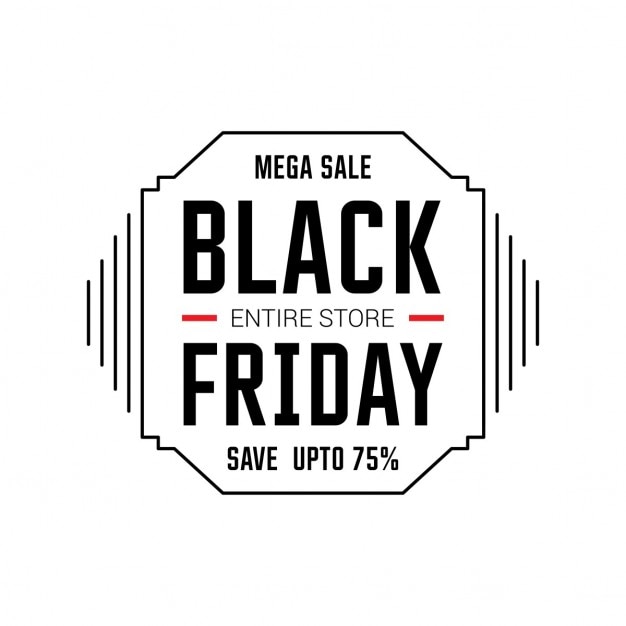 Gratis vector black friday mega sale card