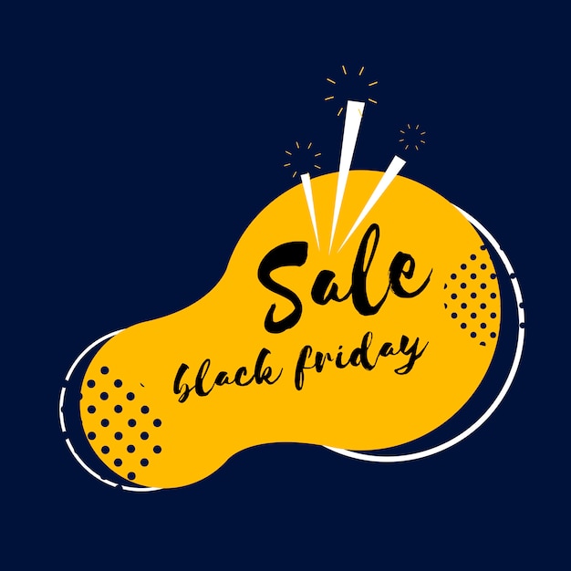 Black friday sale badge vector