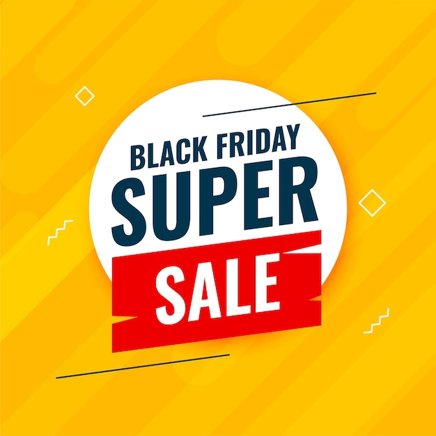 Black friday super sale egale kleurenbanner