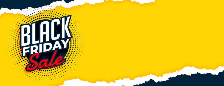 Gratis Vector black friday-verkoopbanner in gescheurde papierstijl