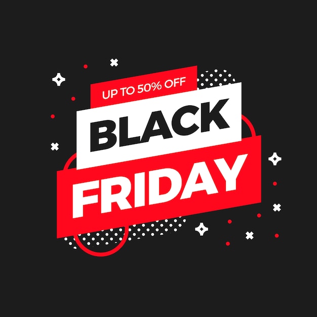 Black friday-verkoopbanner sjabloonontwerp