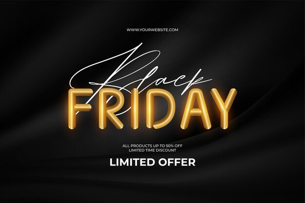 Black Friday-verkoopbannerachtergrond met Courtain Black