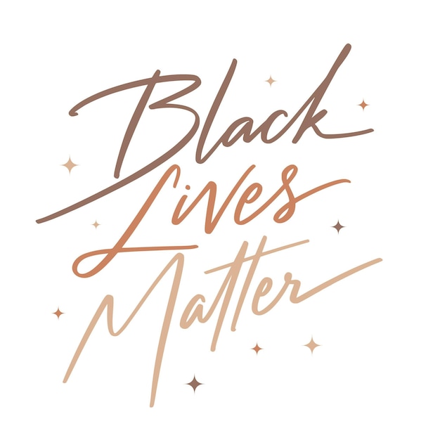 Black lives matter - belettering