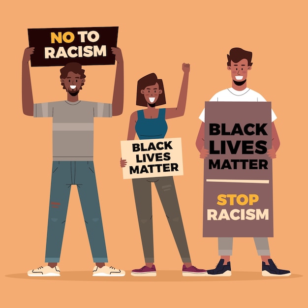 Gratis vector black lives matter concept