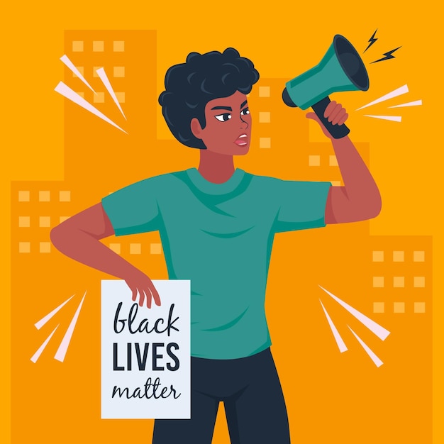 Gratis vector black lives matter concept