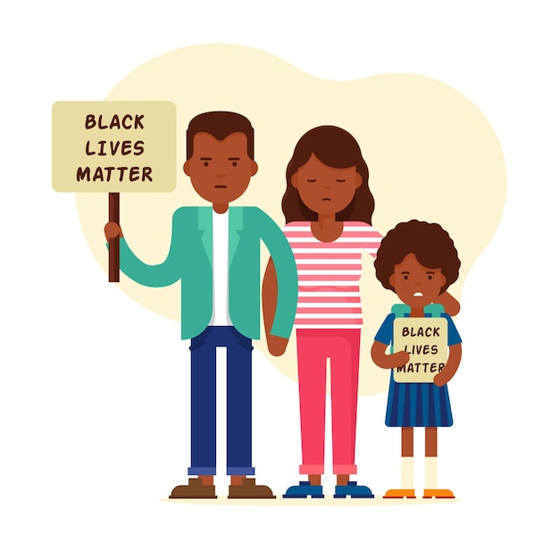 Gratis vector black lives matter concept