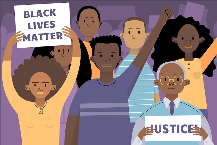 Gratis Vector black lives matter illustratie concept