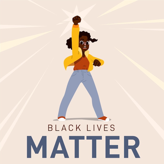 Black lives matter illustratie concept