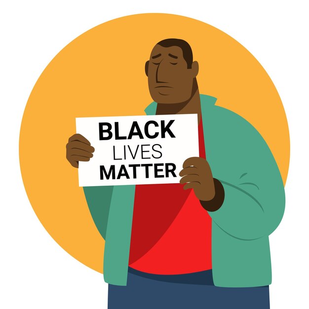 Black lives matter illustratie