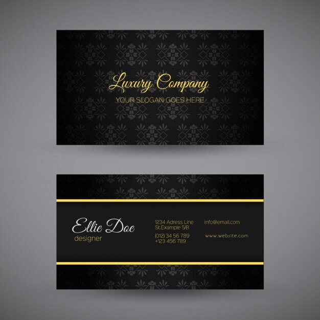 Black luxury business card ontwerp