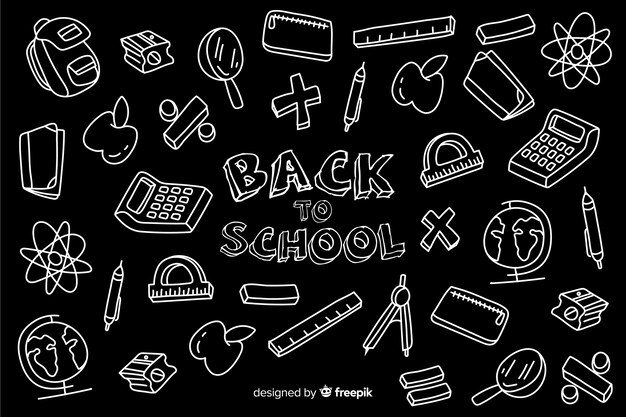 Blackboard terug naar school achtergrond