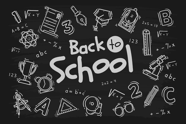 Blackboard terug naar school achtergrond