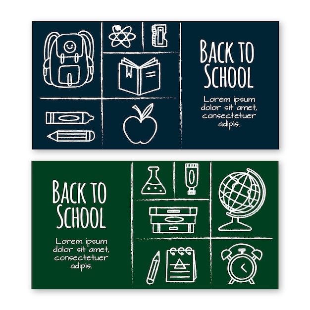 Blackboardback naar schoolbanners instellen