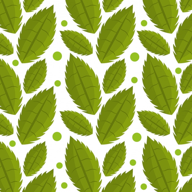 Blad en bladeren ecologie grafisch naadloos patroon