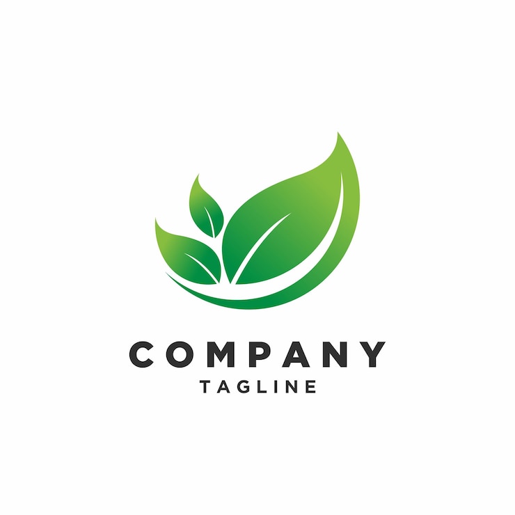 Gratis Vector blad logo gradiënt kleurrijke ontwerp illustraties