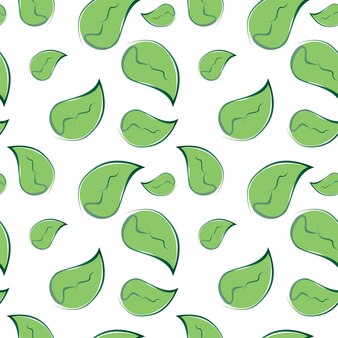 Bladeren patroon. groene doodle bladeren op transparante achtergrond. naadloze vector achtergrond.