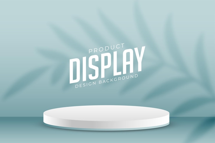 Gratis Vector blanco 3d-pijstersteun voor productweergave met bladschaduwvector