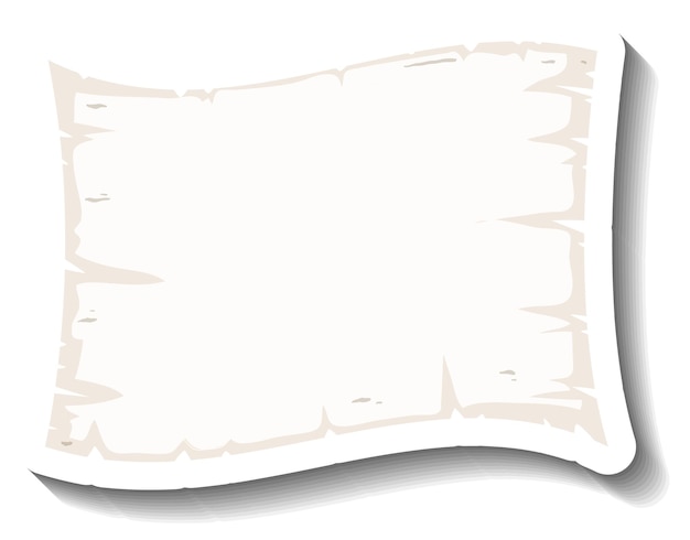 Gratis vector blanco oud papier op witte achtergrond