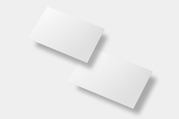 Gratis vector blanco visitekaartjemodel in witte toon met voor- en achteraanzicht