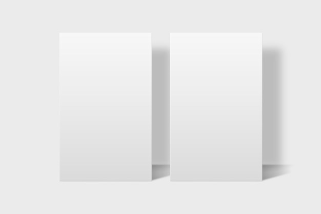 Blanco visitekaartjemodel in witte toon met voor- en achteraanzicht