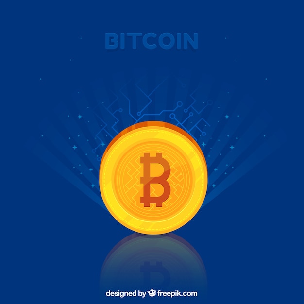 Blauw bitcoin-ontwerp