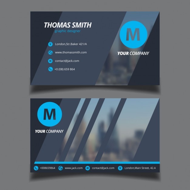 Blauw corporate business card template