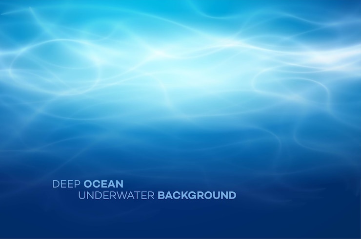 Gratis Vector blauw diep water en zee abstracte natuurlijke achtergrond