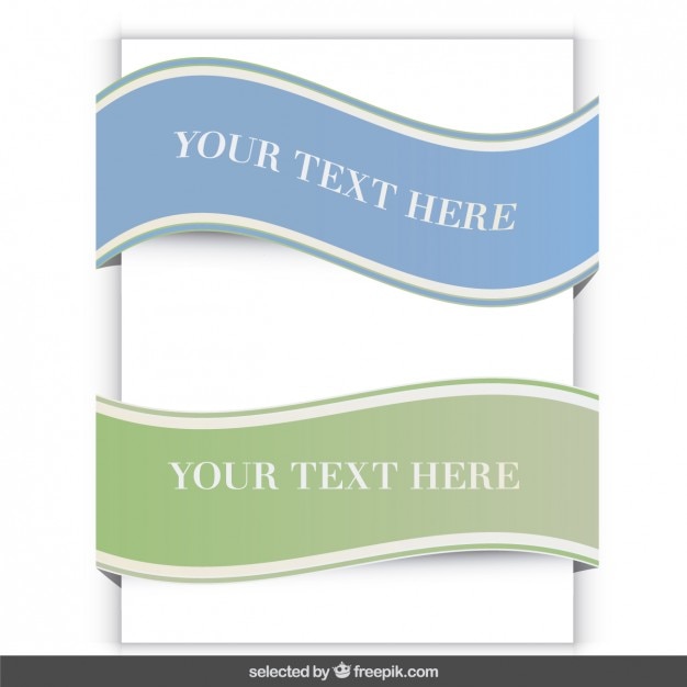 Gratis Vector blauw en groen label