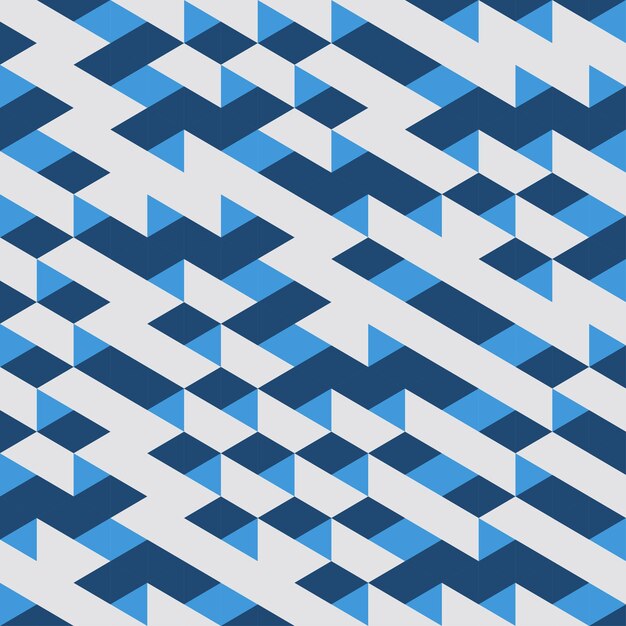 Blauw Geometrisch Naadloos patroon Abstracte achtergrond Vectorillustratie