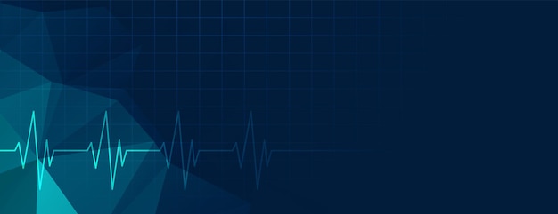 Gratis vector blauw medisch bannerontwerp voor gezondheidszorg