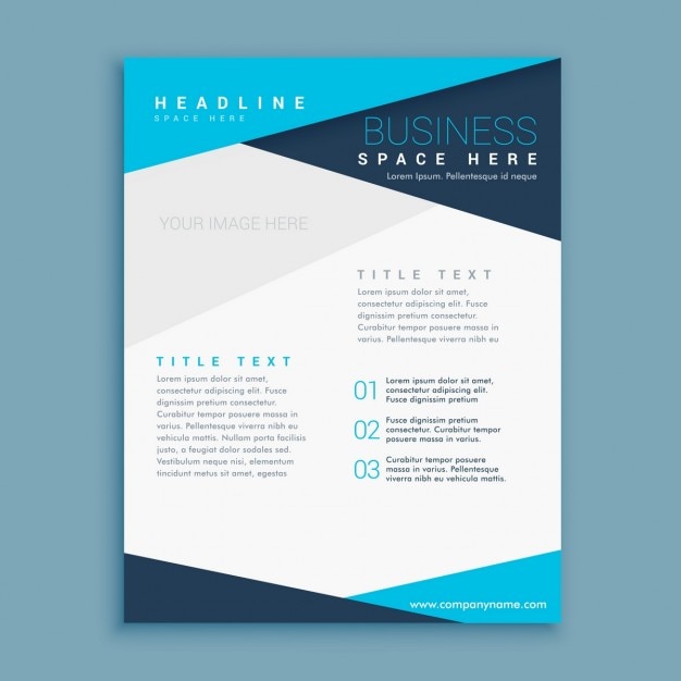 Blauw minimale vorm brochure ontwerp