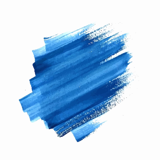 Blauw penseelstreek aquarelontwerp