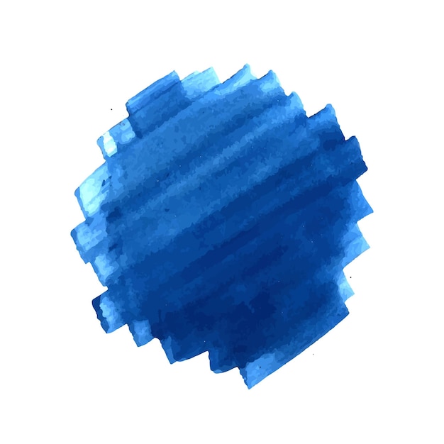 Blauw penseelstreek aquarelontwerp