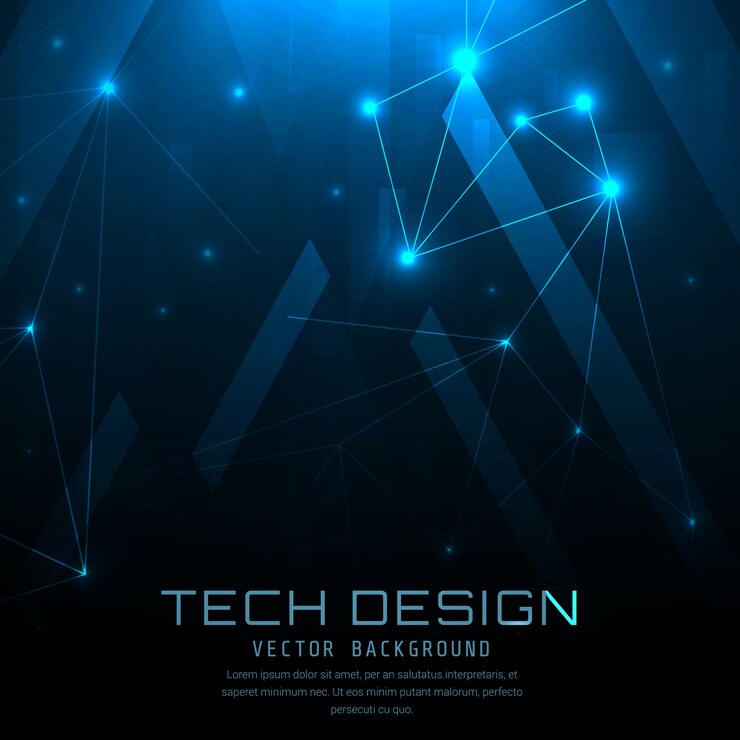 Blauw technisch achtergrondontwerp
