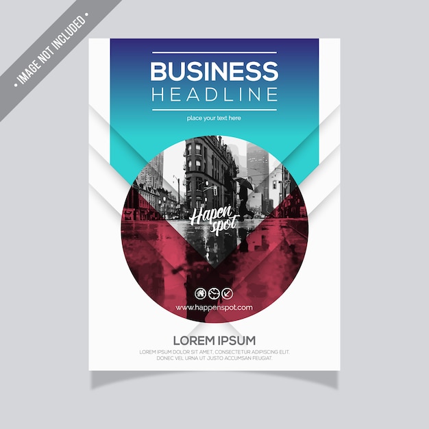 Blauw-witte business brochure ontwerp