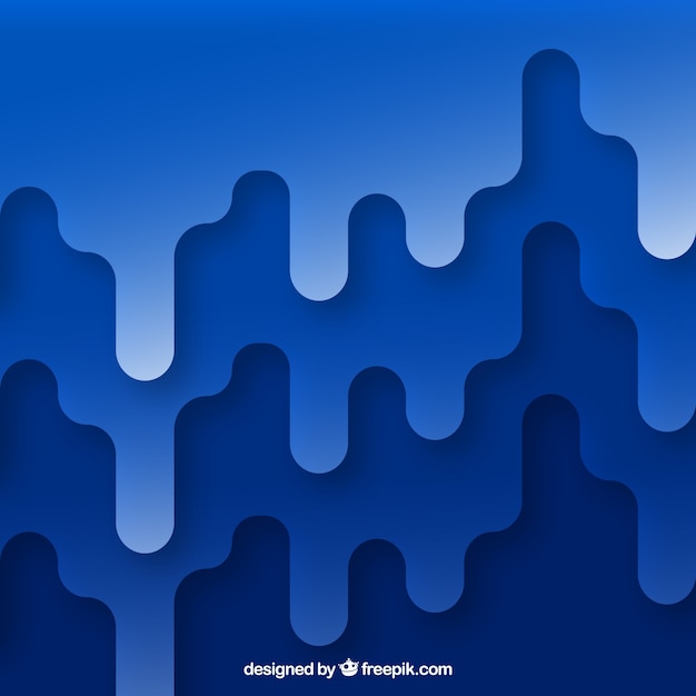 Gratis vector blauwe abstracte achtergrond in plat design